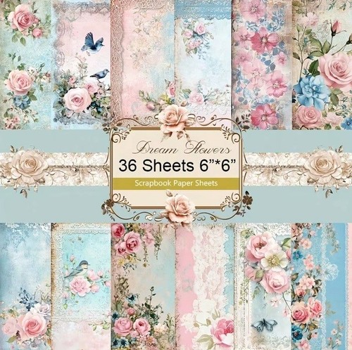 Dream flowers scrapbook paper - dream,