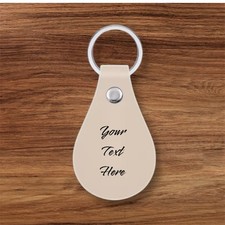Personalised Leather KeyFob /
