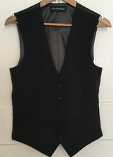 Taylor & wright Black 2 Pocket Smart Formal Waistcoat Men's S 37''