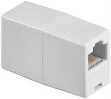 Goobay ISDN Adapter RJ45 female (8P8C) to RJ45 female (8P8C) white connected 1:1