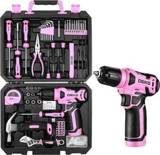 DEKO 126-Piece Pink Tool Kit