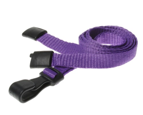 Purple lanyard with plastic - plastic, j