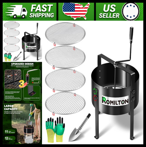 Rotary garden soil sifter - rotary,