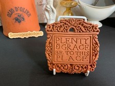 Decorative Terracotta Wall Tile PLENTY & GRACE BE TO THIS PLACE Wall Hanging
