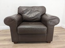 ARMCHAIR Brown Faux Leather