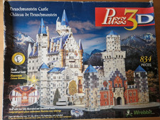 PUZZ 3D WREBBIT JIGSAW PUZZLE NEUSCHWANSTEIN CASTLE RARE 3D JIGSAW COMPLETE
