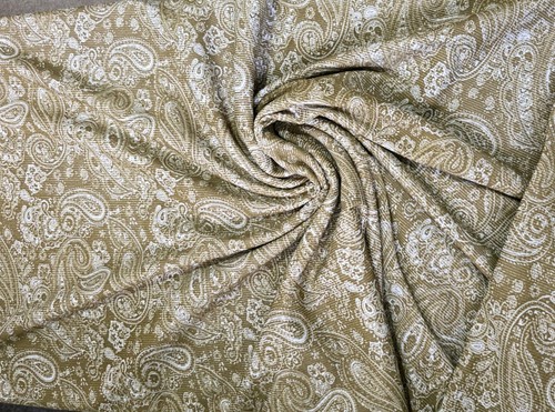 3metres printed paisley ribbed - paisley,