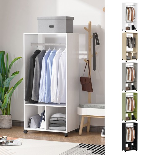 Open wardrobe clothes rail - open,