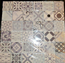 17 x Boxer Mosiacs Tile Sheets Vintage Grey Travertine & Glass 0402/VT38 30x30cm