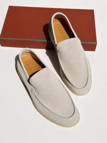 Men cream suede loafers - men’s,