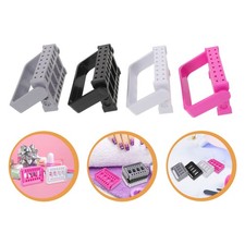  4pcs Nail Drill Bits Display Case -16 Hole Nail Art Bits Tool Storage Display