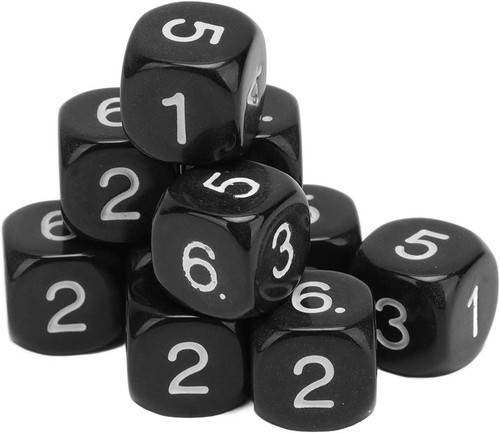 20pcs black sided number - 6,