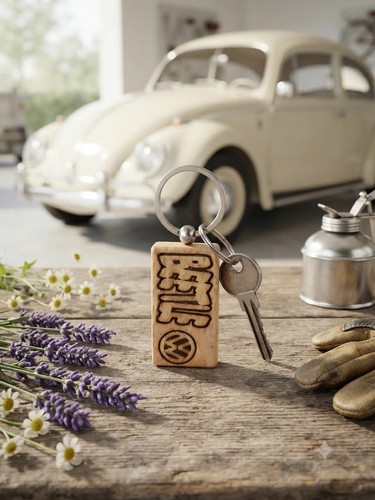 Hand made beetle - vw, keyring