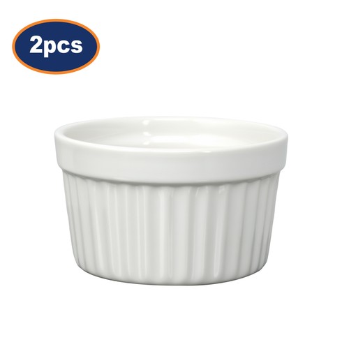 White ramekin bowl ceramic - white,