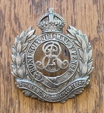 Edwardian Royal Engineers Volunteers Cap Badge