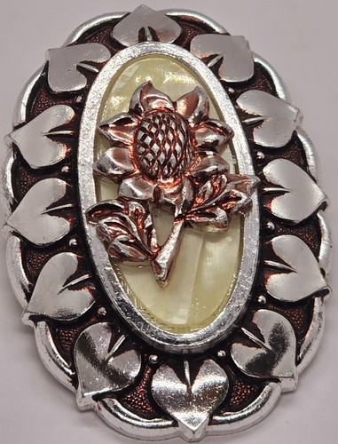 Vintage brooch sunflower - brooch,