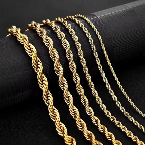 14k yellow gold rope chain - gp,,