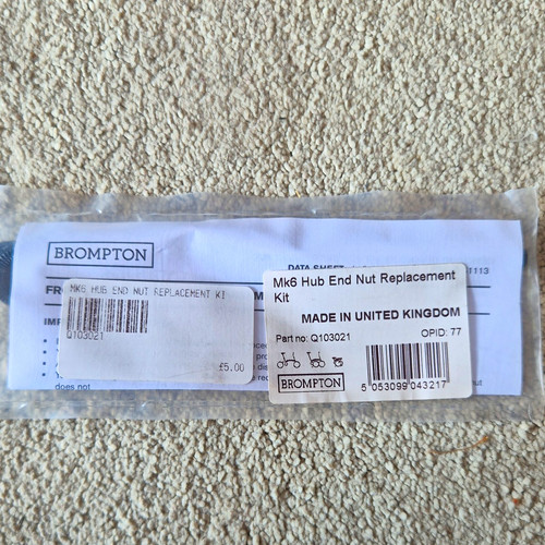 Brompton mk6 hub - hub, nut