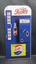 Pepsi Cola Embossed Metal Sign