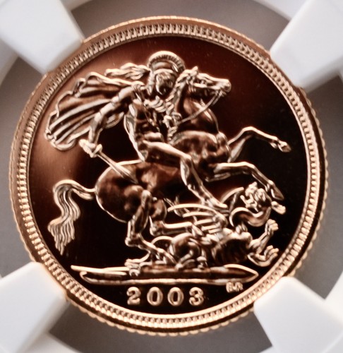 2003 gold half sovereign - half, ngc