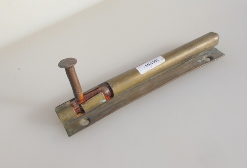 Antique brass door lock - brass,