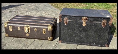 Cabin and steamer trunk - and,