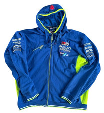 Official Suzuki Ecstar MotoGP Team Full Zip Hoodie Jacket Blue Yellow Size 3XL