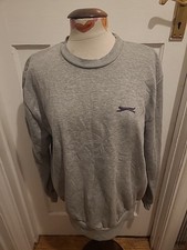 Mens Slazenger Size Large Grey Long Sleeved Sweatshirt