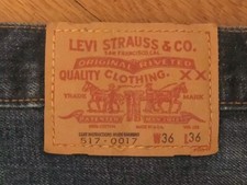 555 LEVI'S LVC VinTagE 1971 517-0017 big E RED LINE SELVEDGE DENIM JEANS 36×36 