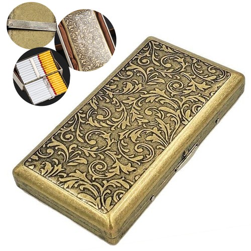 Vintage metal cigarette case - metal,