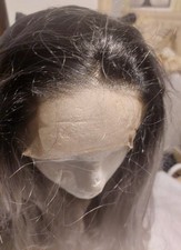 NEW LADIES LONG GREY WIG front