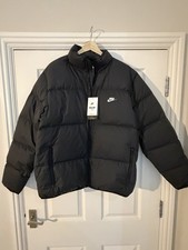 Nike RRP £185 Therma-Fit Puffer Jacket Black Medium Down Fill Brand New With Tag