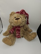 Russ Berrie Alfie Teddy Bear Soft Plush Toy With Scarf & Hat