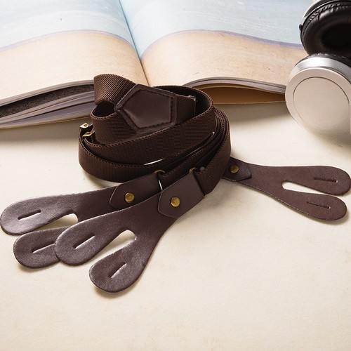 Coffee braces buttons straps - coffee,