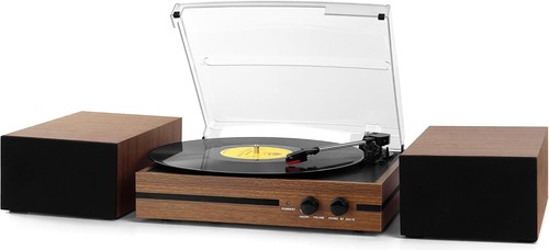 Wood bluetooth vinyl record - wood,