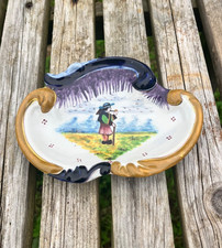 Vintage Henriot Quimper French faience Trinket dish