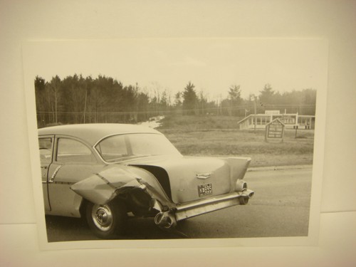 Vintage 1964 car wreck photo - car,