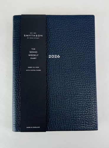 Smythson navy leather - navy,