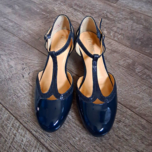 Hotter navy patent leather - navy,