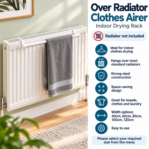 Rail dryer over radiator airer - rail,
