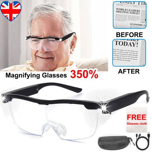 350 magnifier glasses with - 350%,
