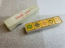 Vintage Poker Dice Set Of 5 All In Original Box HPG Series