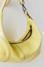 FREE PEOPLE FPP Collection - Real World Clutch Leather Bag Yellow RRP £78 BNWOT