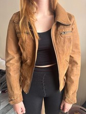 Red Herring Real Leather Bomber Jacket – UK 8 Debenhams