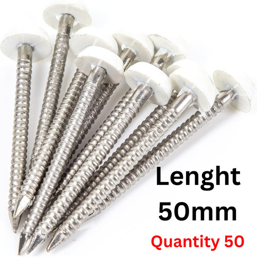 White poly pins - pins, nails