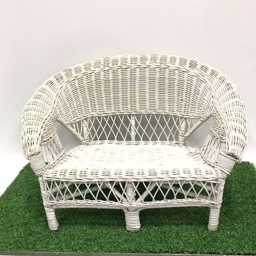 Vintage bamboo white wicker - vintage,