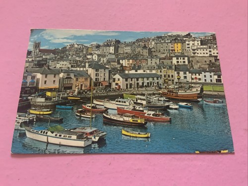 Brixham harbour devon postcard - harbour,