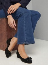 Womens Block Heel Slip-On