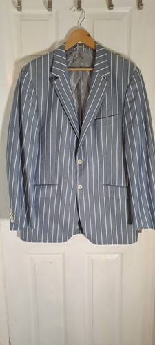 Cotton mens 44r blazer - cotton, blue
