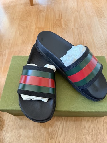 Gucci web slides black 9 - gucci,